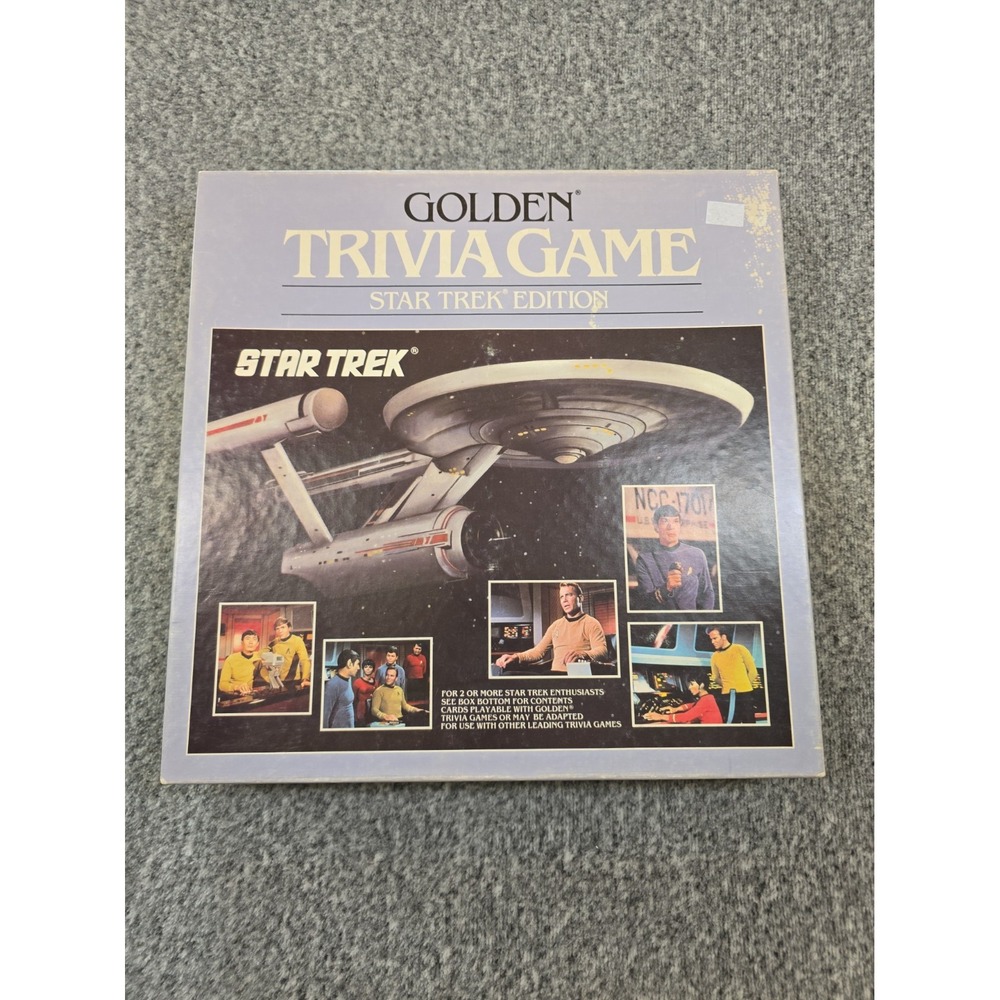 Golden Trivia Game Star Trek Edition Game 1985 As Is Pieces Shown